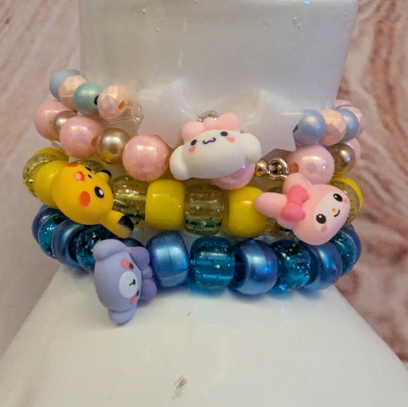 Handmade Other - Handmade Kid's Size Beaded Character Bracelets